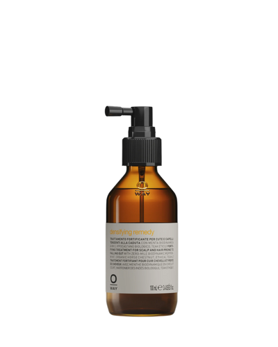 Flacone in vetro da 100ml di densifying remedy, trattamento fortificante per cute e capelli tendenti alla caduta 