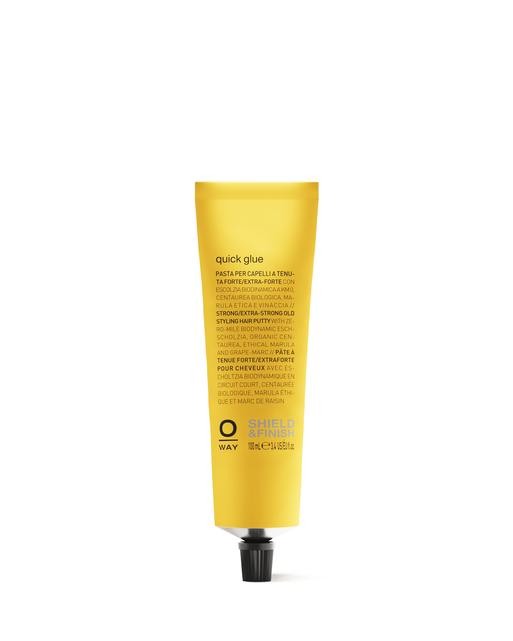 tubo in alluminio giallo da 100ml di quick glue, pasta per capelli a tenuta forte/extra-forte