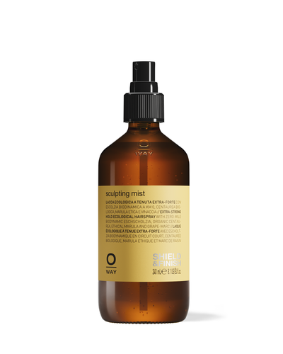 flacone in vetro da 240ml di sculpting mist, lacca ecologica tenuta extra forte