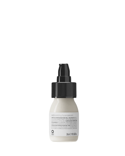flacone in vetro con dispenser da 28ml di re-blooming face serum, siero viso perfezionatore dell'incarnato