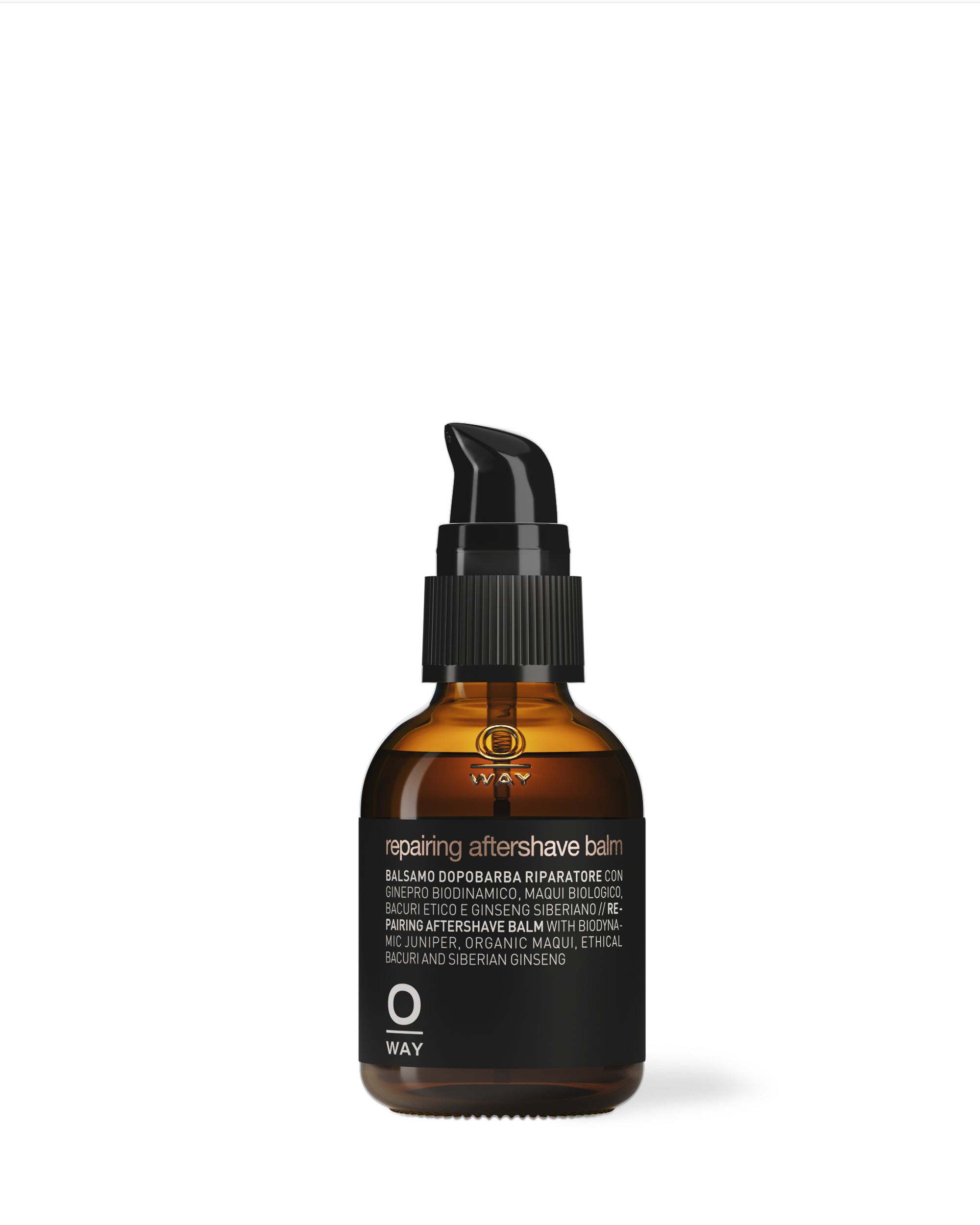 flacone in vetro con dispenser da 50ml di repairing aftershave balm, balsamo dopobarba riparatore