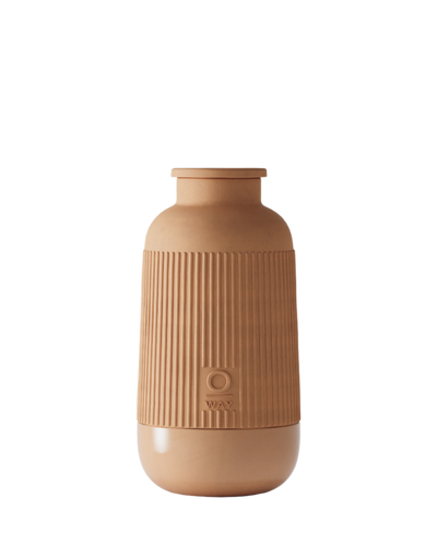 CRETA, diffusore in terracotta con scanalature e logo frontale Oway
